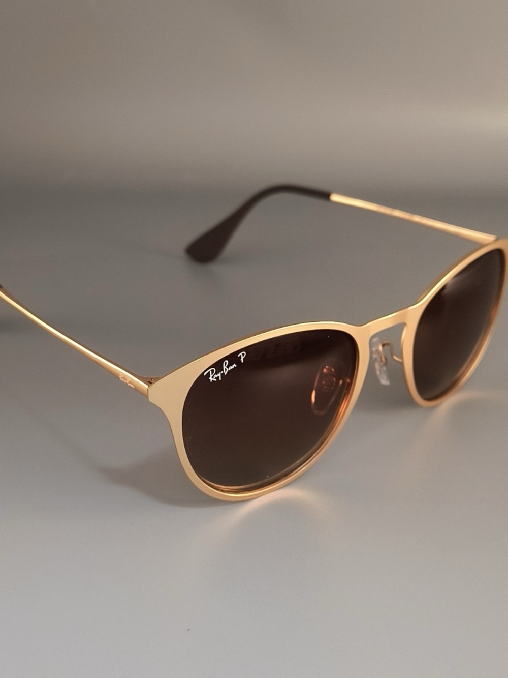Unused Ray-Ban RB3539 Unisex Gold Frame Brown Gradient Polarized Lens 54-19